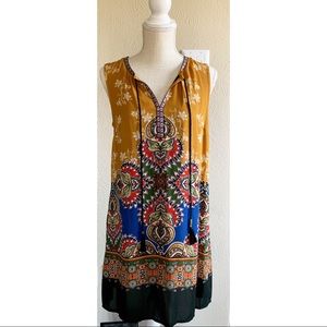 DR2 sleeveless print dress size small